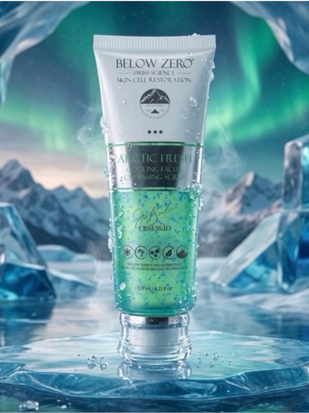 Below Zero Arctic Fresh Cooling Facial Cleansing Scrub ~ Retail $150